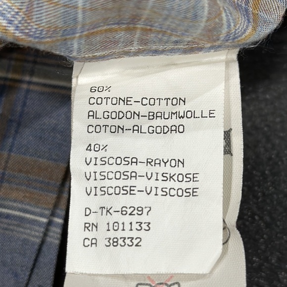 Ermenegildo Zegna Men’s Plaid Collared Button Up Long Sleeve Shirt - 3XB - Picture 9 of 9